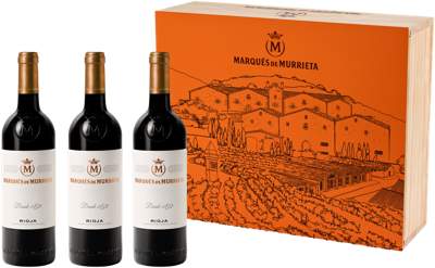 Caja madera 3 botellas 0,75L