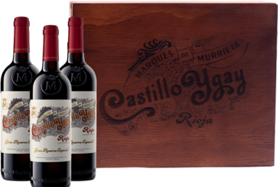 Caja madera 3 botellas 0,75L